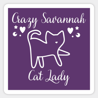 Crazy Savannah Cat Lady Sticker